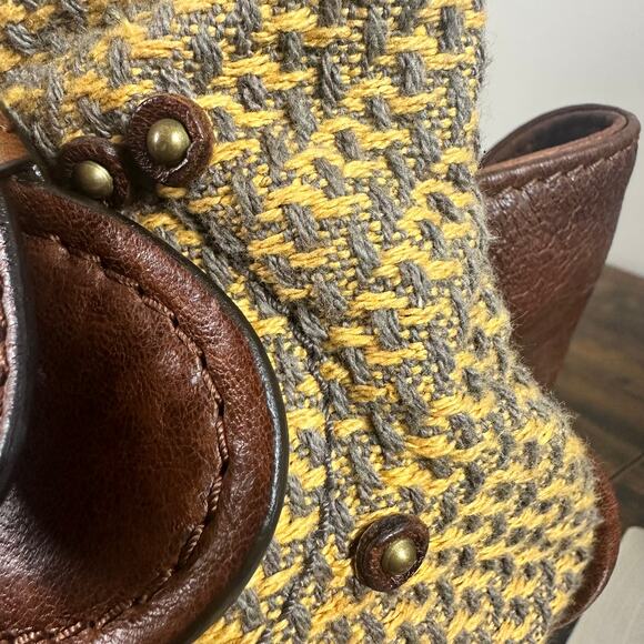 Vintage Chloe Paddington Leather & Tweed Satchel Bag Large Authentic - Picture 16 of 16